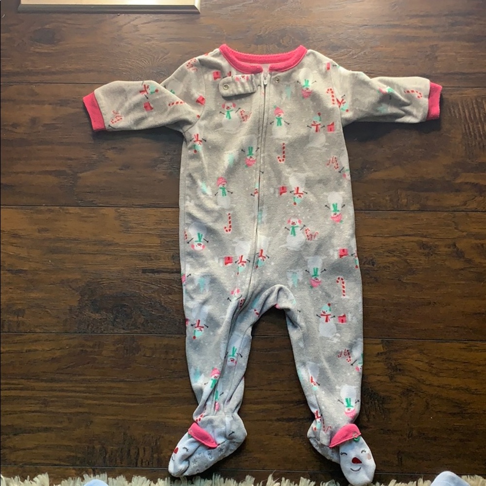 Snowman fleece onesie